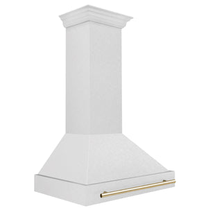 ZLINE 36" Autograph Edition Fingerprint Resistant Stainless Steel Range Hood with Gold Handle (8654SNZ-36-G)