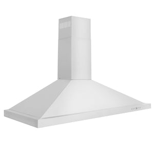 ZLINE 42" Convertible Wall Mount Range Hood in Stainless Steel with Set of 2 Charcoal Filters, LED lighting and Dishwasher-Safe Baffle Filters (KB-CF-42)