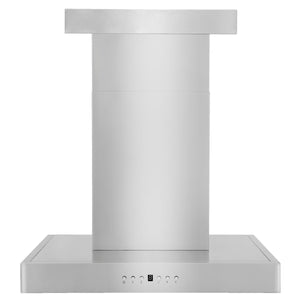 ZLINE 42" Convertible Vent Wall Mount Range Hood in Stainless Steel with Crown Molding (KECRN-42)