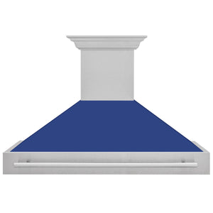 ZLINE 48" Fingerprint Resistant Stainless Steel Range Hood with White Matte Shell (8654SNX-WM-48)