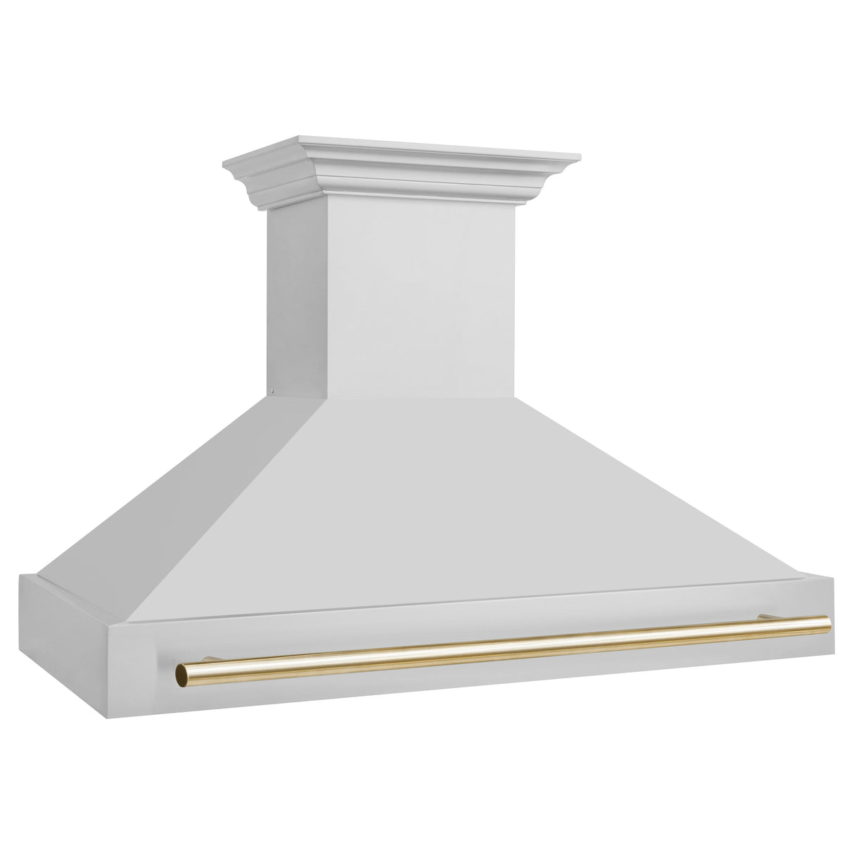 ZLINE 48" Autograph Edition Stainless Steel Range Hood with Stainless Steel Shell and Gold Handle (8654STZ-48-G)