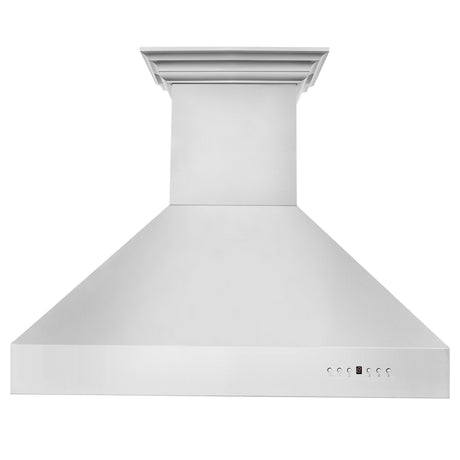 ZLINE 30" CrownSound Ducted Vent Wall Mount Range Hood in Stainless Steel with Built-in Bluetooth Speakers (697CRN-BT-30)