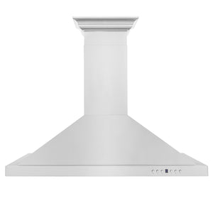 ZLINE 48" Convertible Vent Wall Mount Range Hood in Stainless Steel with Crown Molding (KBCRN-48)