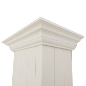 ZLINE 30" Ducted Vent Wooden Convertible Vent Wall Mount Range Hood in Cottage White (KPTT-30)