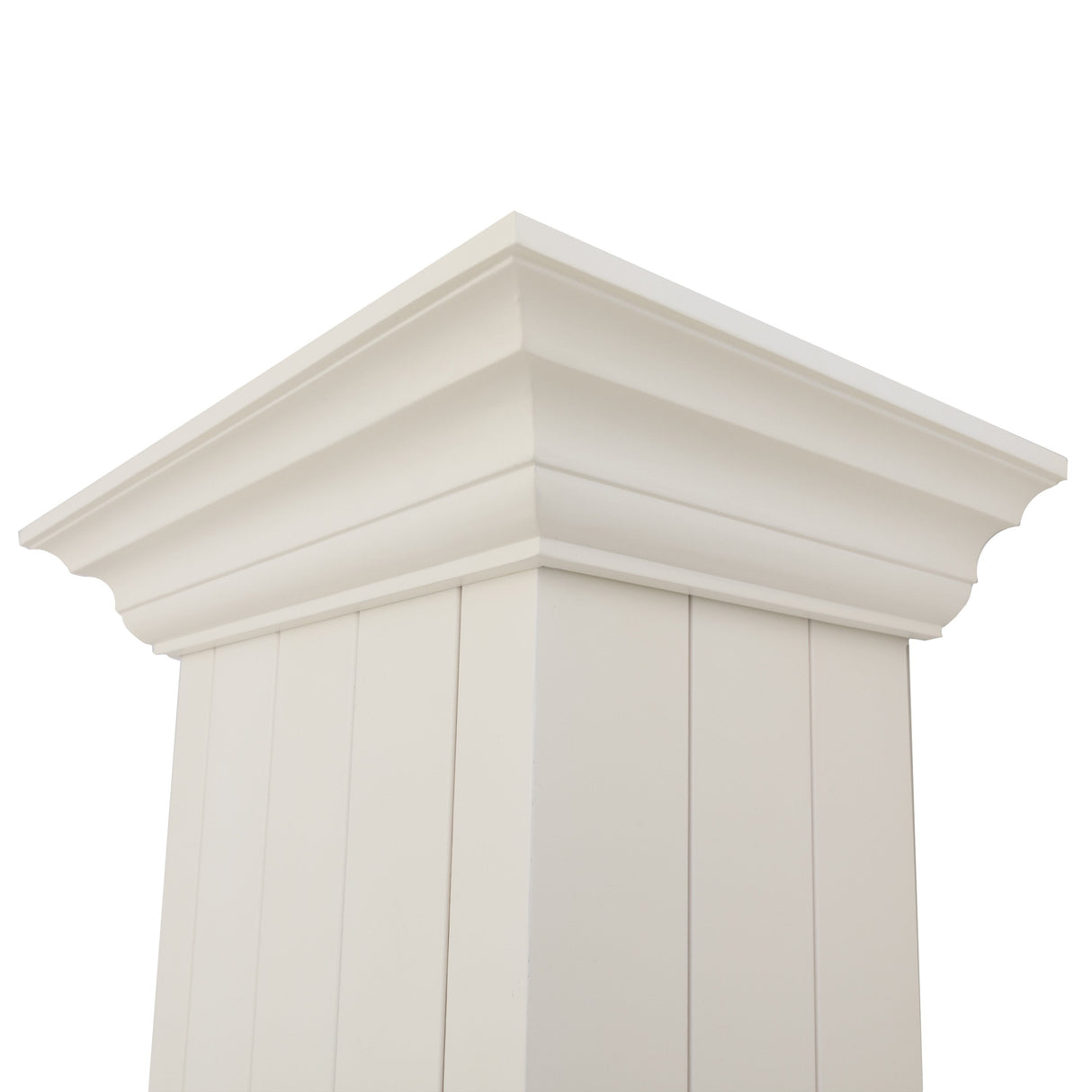 ZLINE 48" Ducted Vent Wooden Convertible Vent Wall Mount Range Hood in Cottage White (KPTT-48)