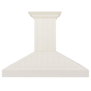 ZLINE 30" Ducted Vent Wooden Convertible Vent Wall Mount Range Hood in Cottage White (KPTT-30)