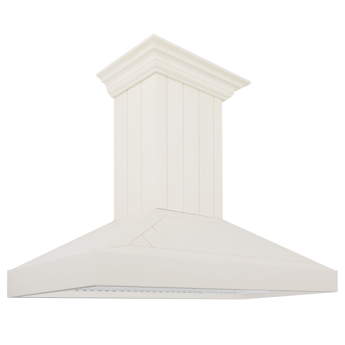 ZLINE 48" Ducted Vent Wooden Convertible Vent Wall Mount Range Hood in Cottage White (KPTT-48)