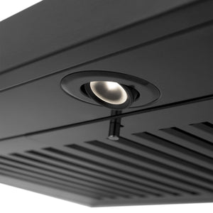 ZLINE 24" Convertible Vent Wall Mount Range Hood in Black Stainless Steel with Crown Molding (BSKBNCRN-24)