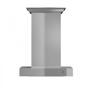 ZLINE 30" Convertible Professional Wall Mount Range Hood in Stainless Steel with Crown Molding (KECOMCRN-30)