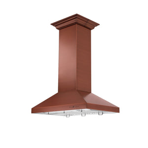 ZLINE 36" Designer Series Copper Convertible Vent Island Mount Range Hood (8KL3iC-36)