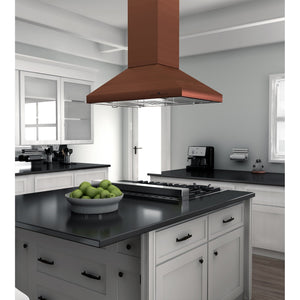 ZLINE 36" Designer Series Copper Convertible Vent Island Mount Range Hood (8KL3iC-36)