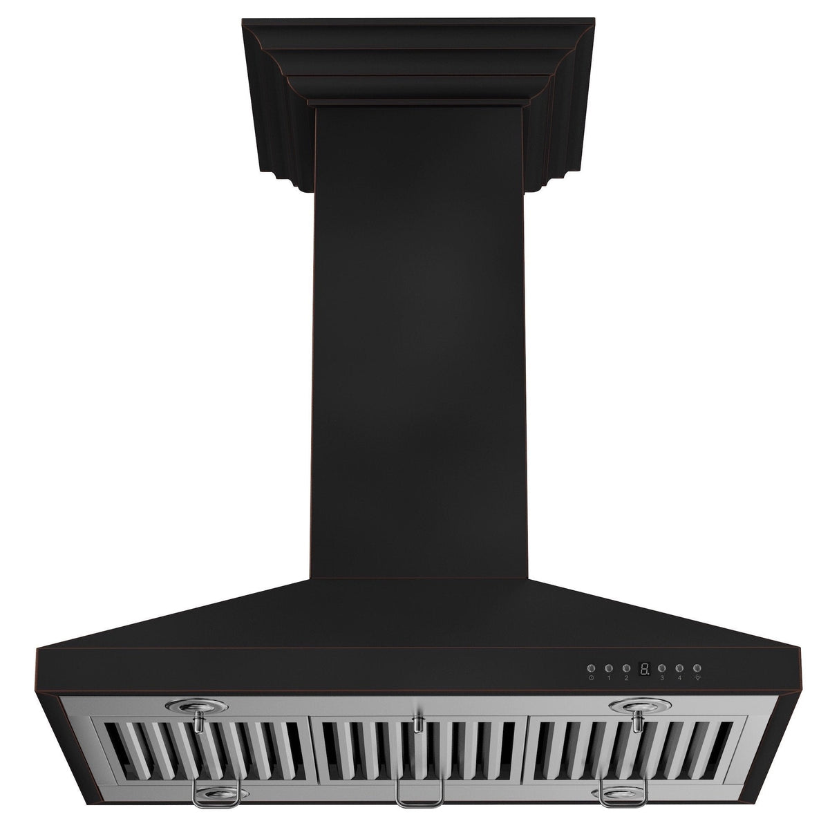 ZLINE 36" Designer Series Oil-Rubbed Bronze Convertible Vent Island Mount Range Hood (8KL3iB-36)