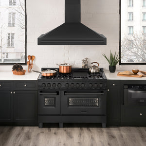 ZLINE 36" Black Stainless Steel Range Hood with Black Stainless Steel Handle (BS655-36-BS)