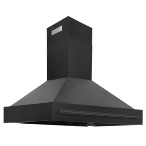 ZLINE 48" Black Stainless Steel Range Hood with Black Stainless Steel Handle (BS655-48-BS)