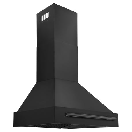 ZLINE 30" Black Stainless Steel Range Hood with Black Stainless Steel Handle (BS655-30-BS)