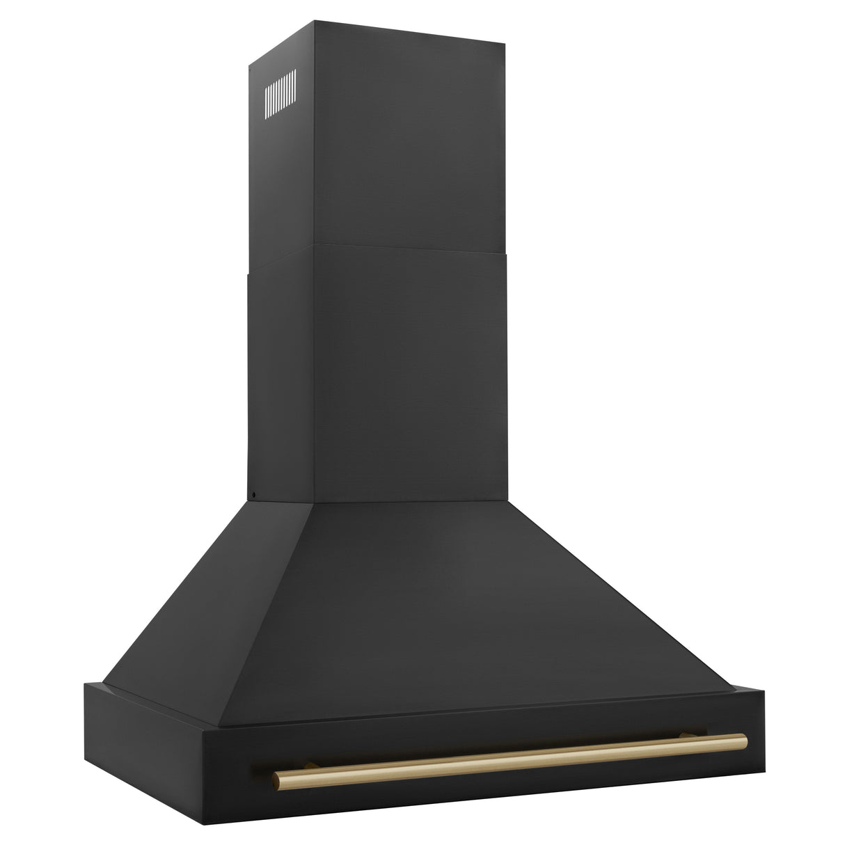 ZLINE 36" Black Stainless Steel Range Hood with Gold Handle (BS655Z-36-G)