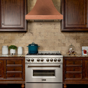 ZLINE 30" Designer Series Hand-Hammered Copper Finish Ducted Wall Range Hood (8632H-30)