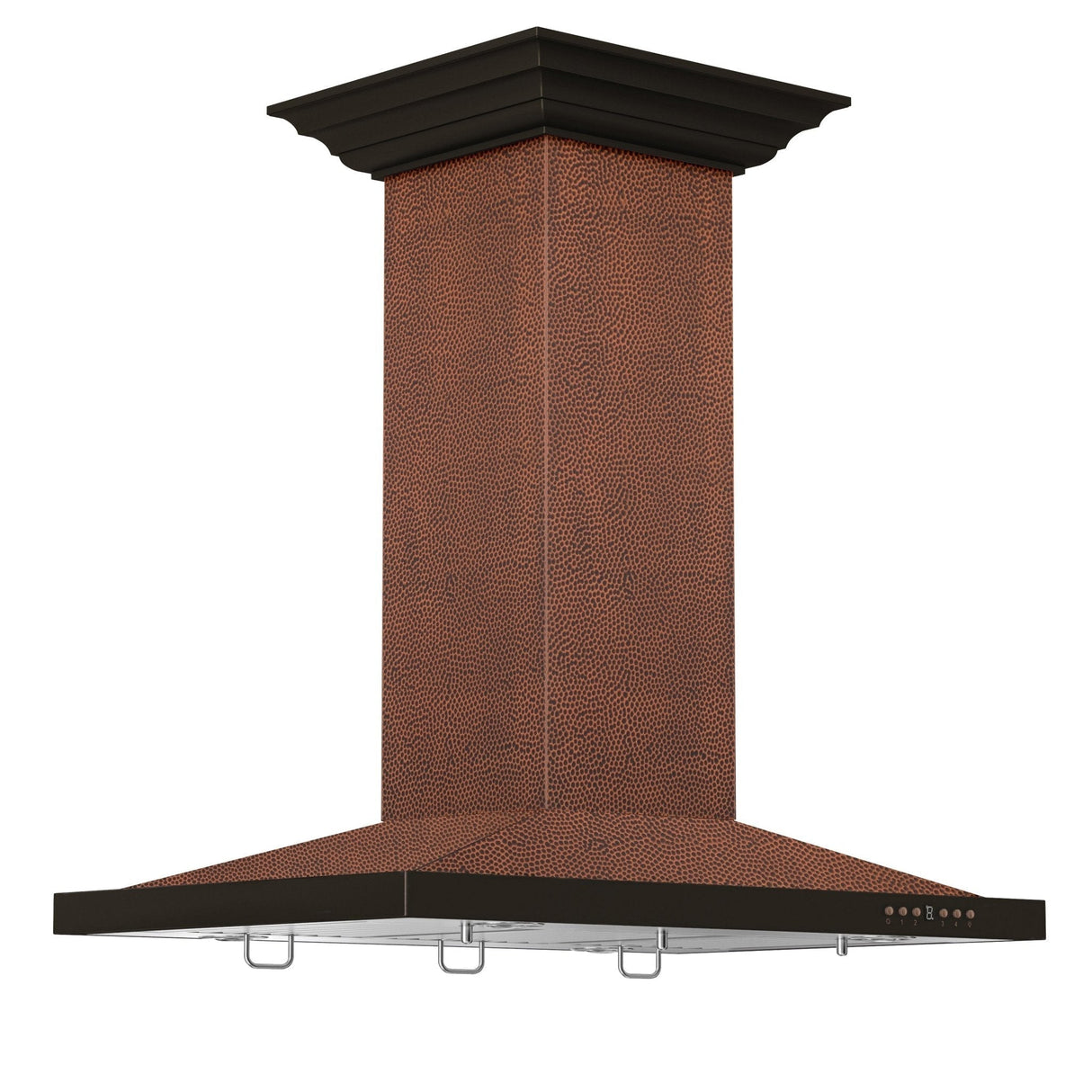 ZLINE 36" Designer Series Hand Hammered Copper Convertible Vent Island Mount Range Hood (8GL2Hi-36)