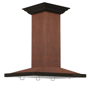 ZLINE 30" Designer Series Hand Hammered Copper Convertible Vent Island Mount Range Hood (8GL2Hi-30)