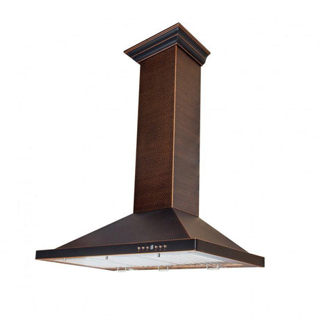 ZLINE 36" Designer Series Hand-Hammered Convertible Vent Wall Mount Range Hood (8KBH-36)