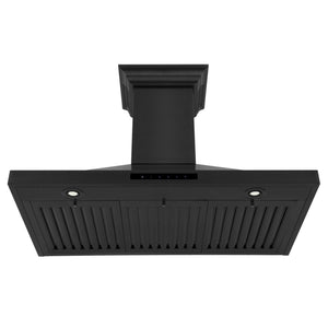 ZLINE 24" CrownSound Ducted Vent Wall Mount Range Hood in Black Stainless Steel with Built-in Bluetooth Speakers (BSKBNCRN-BT-24)