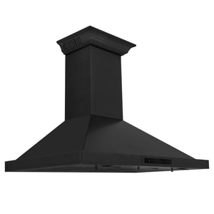 ZLINE 24" CrownSound Ducted Vent Wall Mount Range Hood in Black Stainless Steel with Built-in Bluetooth Speakers (BSKBNCRN-BT-24)