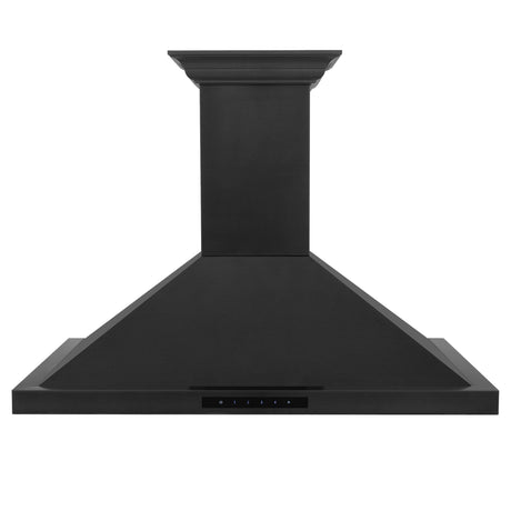 ZLINE 36" CrownSound Ducted Vent Wall Mount Range Hood in Black Stainless Steel with Built-in Bluetooth Speakers (BSKBNCRN-BT-36)