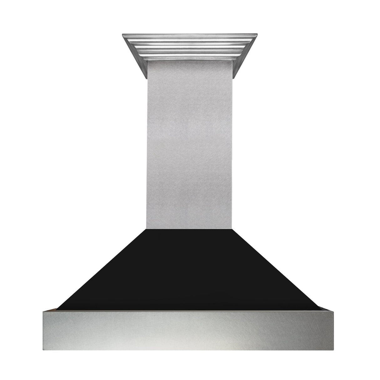 ZLINE 48" Ducted Fingerprint Resistant Stainless Steel Range Hood with Black Matte Shell (8654BLM-48)