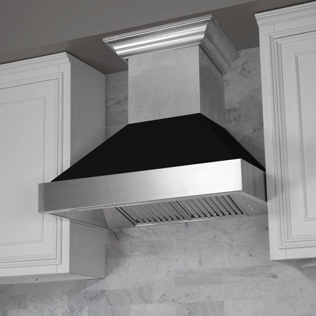 ZLINE 30" Ducted Fingerprint Resistant Stainless Steel Range Hood with Black Matte Shell (8654BLM-30)