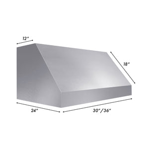 ZLINE 30" Fingerprint Resistant Stainless Steel Convertible Vent Under Cabinet Range Hood (8685S-30)