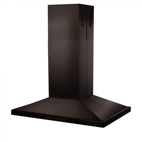 ZLINE 36" Convertible Vent Island Mount Range Hood in Black Stainless Steel (BSGL2iN-36)