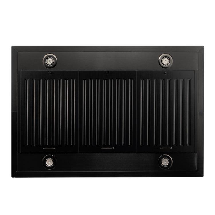 ZLINE 30" Convertible Vent Island Mount Range Hood in Black Stainless Steel (BSGL2iN-30)