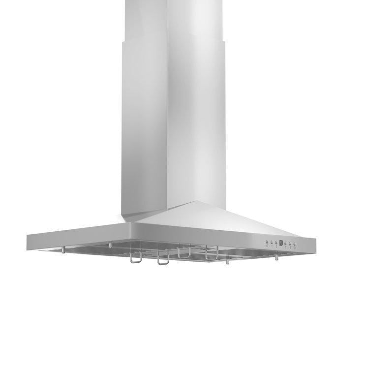 ZLINE 36" Convertible Vent Island Mount Range Hood in Stainless Steel (GL1i-36)