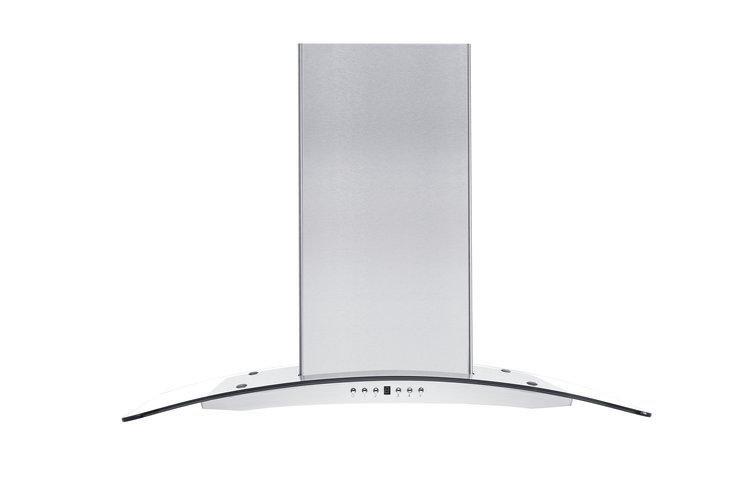 ZLINE 36" Convertible Vent Island Mount Range Hood in Stainless Steel & Glass (GL14i-36)