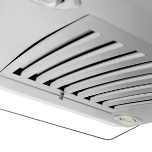 ZLINE 36" Convertible Vent Island Mount Range Hood in Stainless Steel & Glass (GL14i-36)