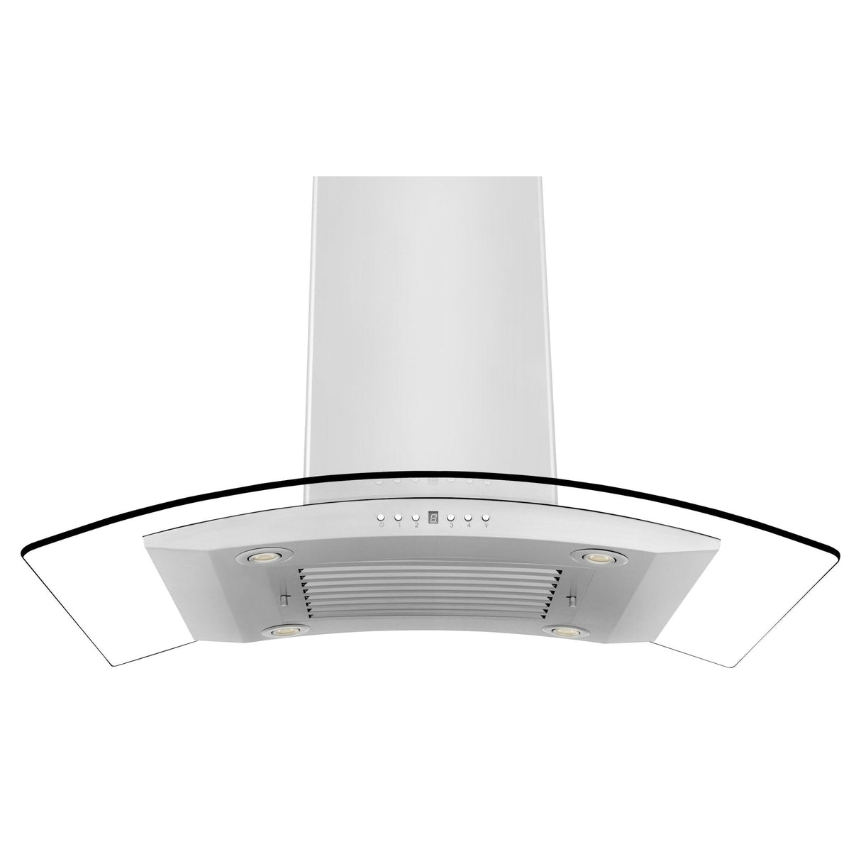 ZLINE 30" Convertible Vent Island Mount Range Hood in Stainless Steel & Glass (GL14i-30)