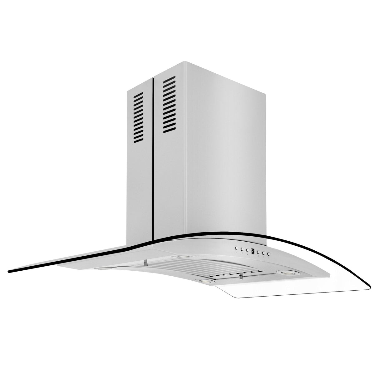 ZLINE 36" Convertible Vent Island Mount Range Hood in Stainless Steel & Glass (GL14i-36)