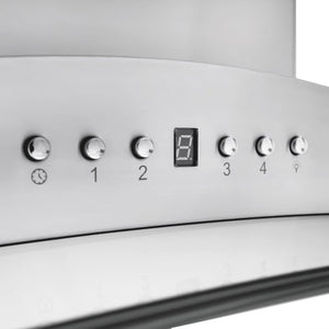 ZLINE 36" Convertible Vent Island Mount Range Hood in Stainless Steel & Glass (GL9i-36)