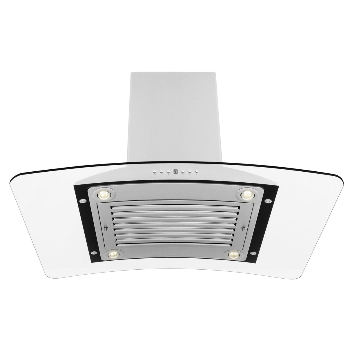 ZLINE 36" Convertible Vent Island Mount Range Hood in Stainless Steel & Glass (GL9i-36)