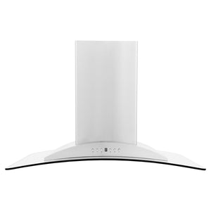 ZLINE 36" Convertible Vent Island Mount Range Hood in Stainless Steel & Glass (GL9i-36)