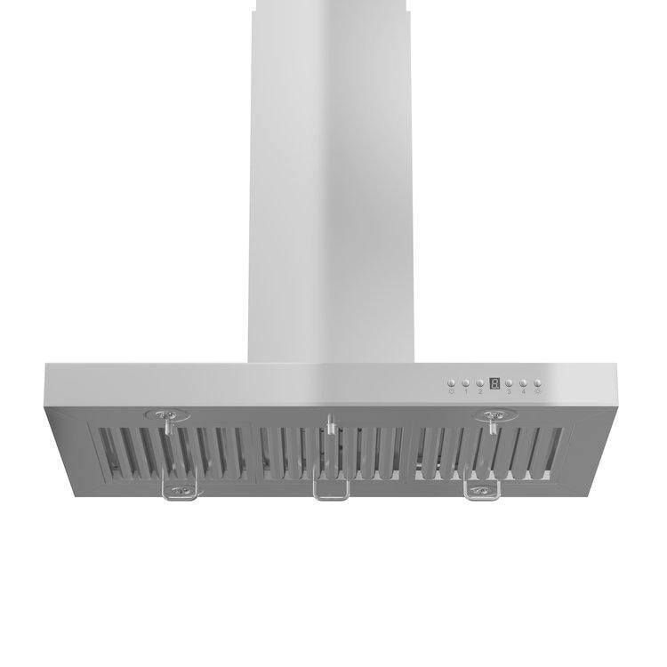 ZLINE 30" Convertible Vent Island Mount Range Hood in Stainless Steel (KE2i-30)