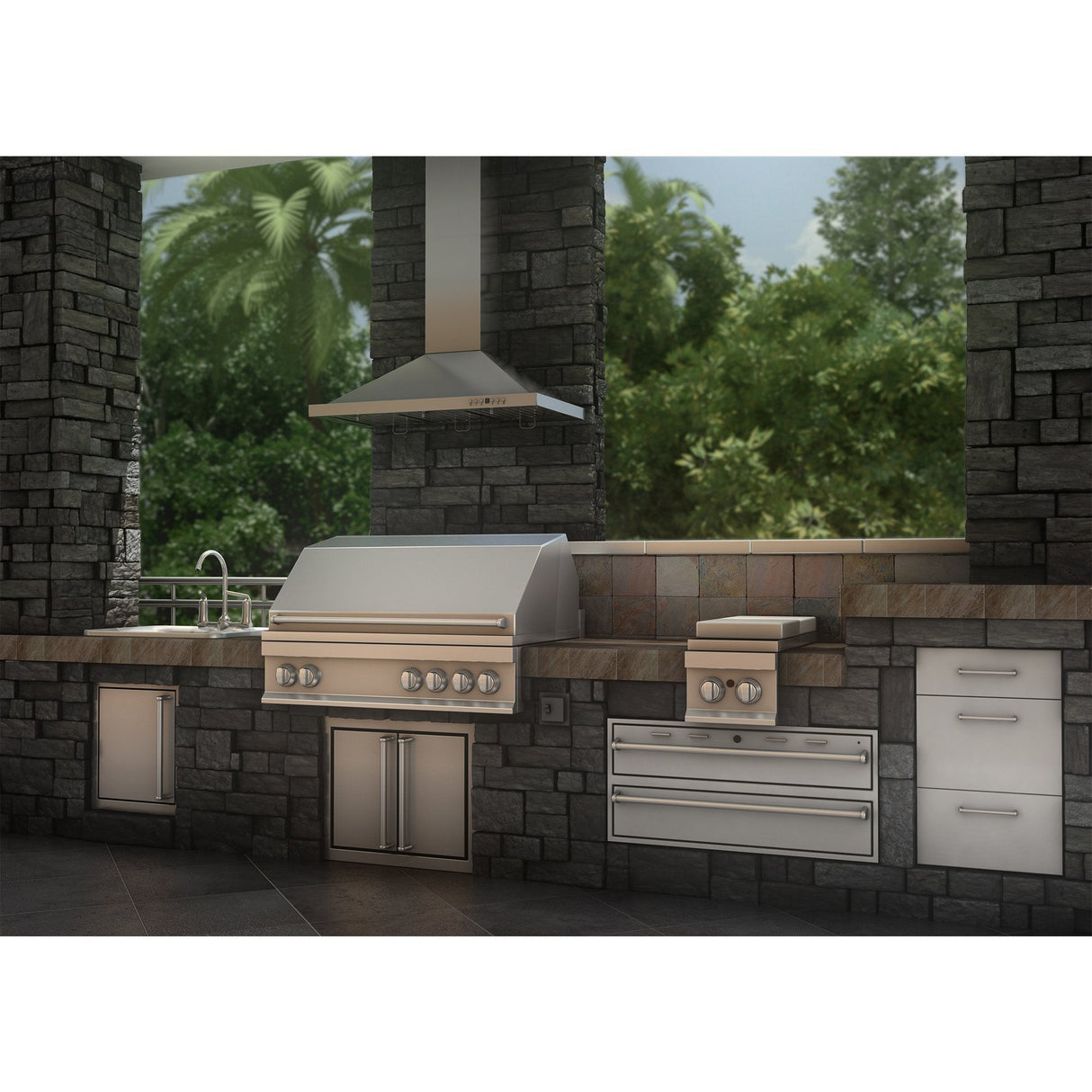 ZLINE 30" Convertible Vent Outdoor Approved Wall Mount Range Hood in Stainless Steel (KB-304-30)