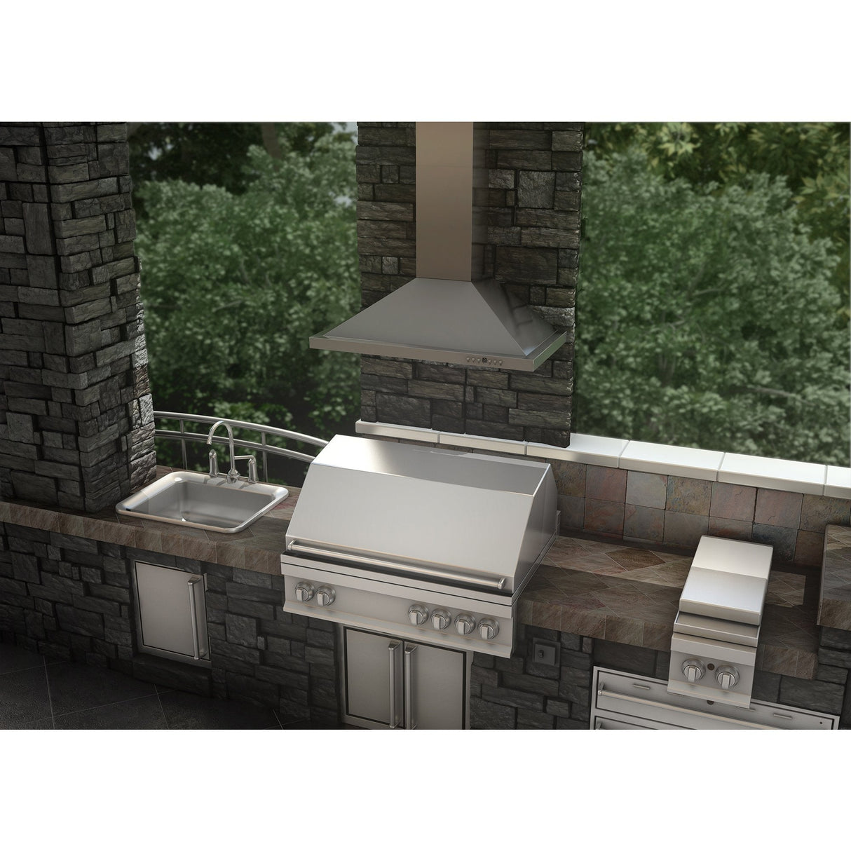 ZLINE 30" Convertible Vent Outdoor Approved Wall Mount Range Hood in Stainless Steel (KB-304-30)