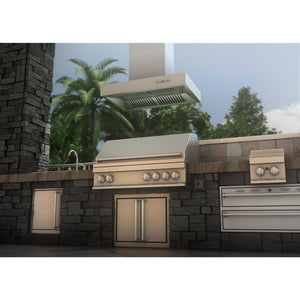 ZLINE 42" Ducted Outdoor Island Mount Range Hood in Stainless Steel (KECOMi-304-42)