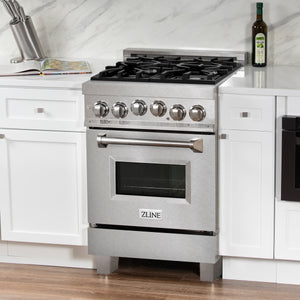 ZLINE 24" 2.8 cu ft Range with Gas Stove and Gas Oven in Fingerprint Resistant Stainless Steel (RGS-SN-24)