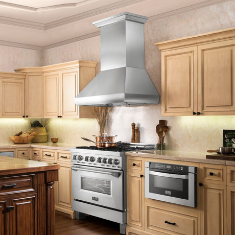 ZLINE 30" Professional Ducted Wall Mount Range Hood in Stainless Steel (687-30)