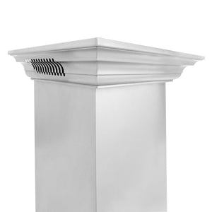 ZLINE 30" CrownSound Ducted Vent Wall Mount Range Hood in Stainless Steel with Built-in Bluetooth Speakers (667CRN-BT-30)