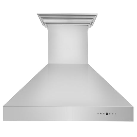 ZLINE 60" CrownSound Ducted Vent Wall Mount Range Hood in Stainless Steel with Built-in Bluetooth Speakers (667CRN-BT-60)