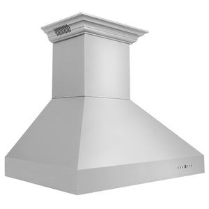 ZLINE 30" CrownSound Ducted Vent Wall Mount Range Hood in Stainless Steel with Built-in Bluetooth Speakers (667CRN-BT-30)