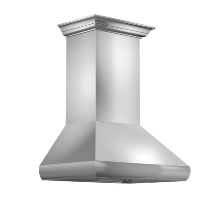 ZLINE 30" Professional Convertible Vent Wall Mount Range Hood in Stainless Steel with Crown Molding (587CRN-30)